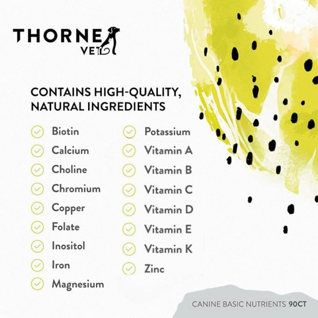ThorneVet Canine Basic Nutrients | Comprehensive Multivitamin