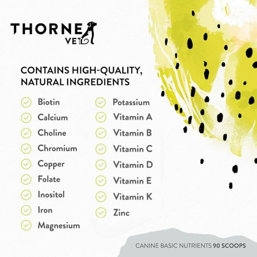 ThorneVet Canine Basic Nutrients | Comprehensive Multivitamin