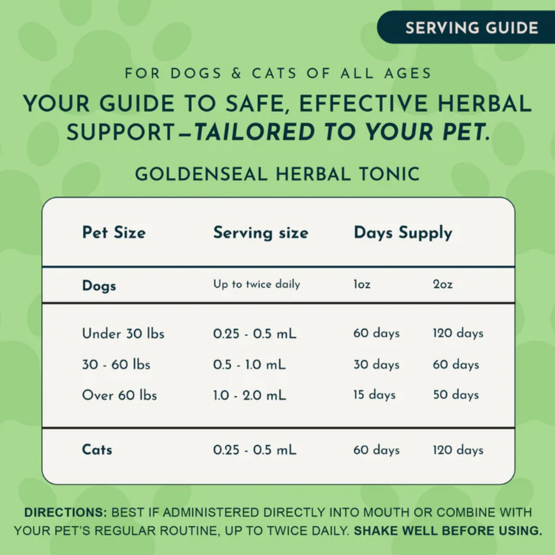 Animal Essentials Goldenseal | Promotes Resistance to Pathogens