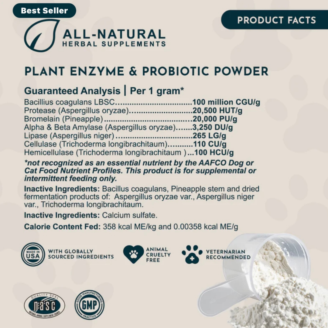 Animal Essentials Plant Digestive Enzymes + Probiotics