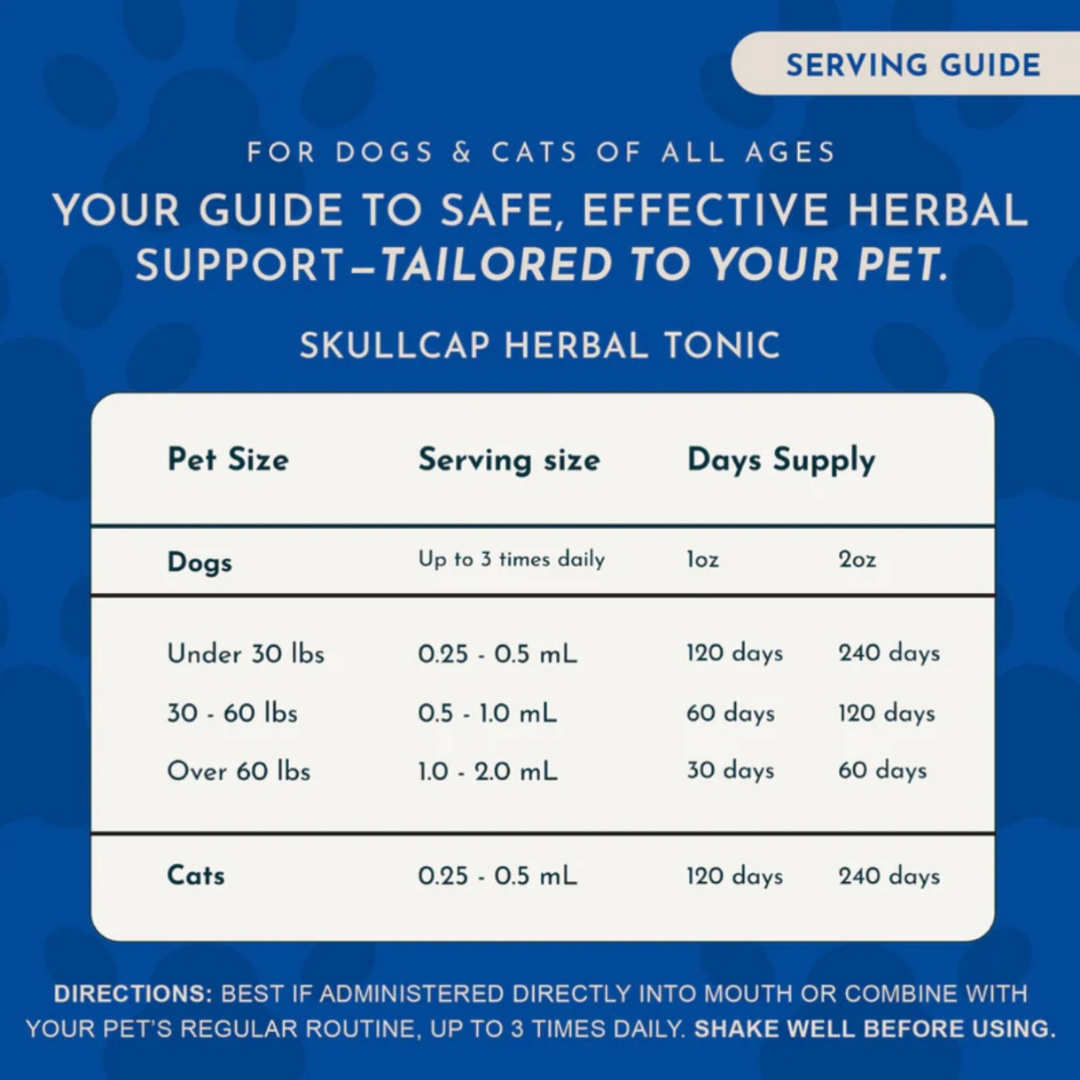 Animal Essentials Skullcap | Promotes Calming Effect