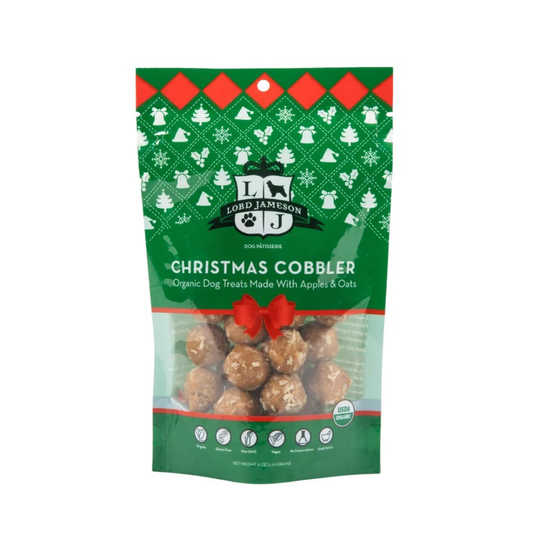 Lord Jameson Holiday Cobbler Organic Dog Treats | Natural USDA Organic Apple & Peanut Butter Treats