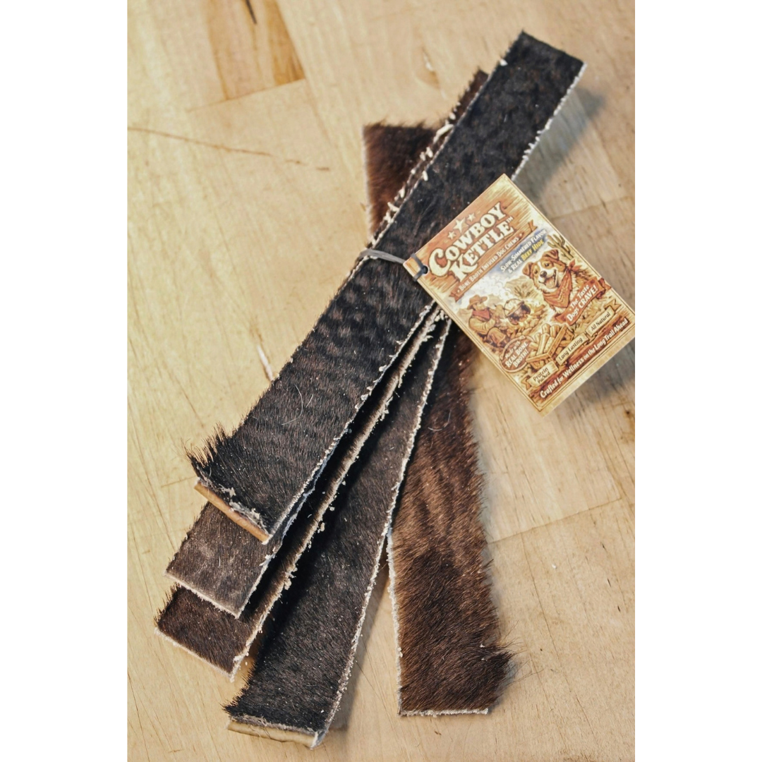 Buckaroo x5 Beef Hide Strips | Natural Chemical-Free Rawhide Alternative