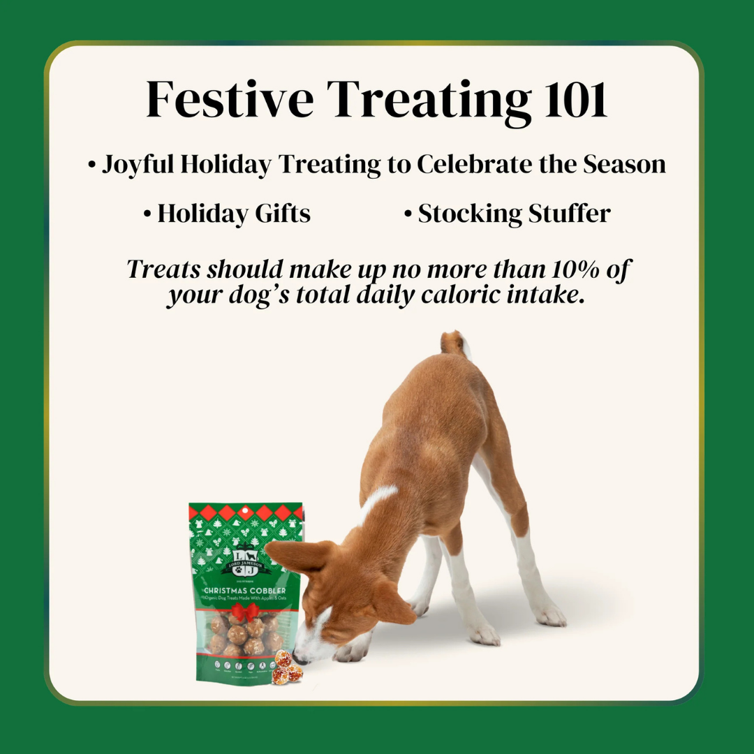 Lord Jameson Holiday Cobbler Organic Dog Treats | Natural USDA Organic Apple & Peanut Butter Treats