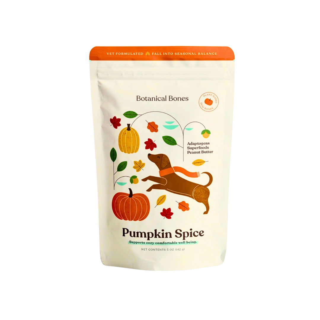 Botanical Bones Pumpkin Spice Dog Treats | Organic Fiber + Fall Comfort