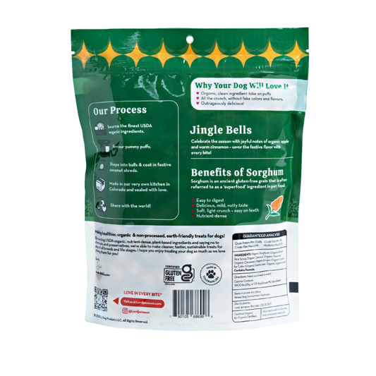Lord Jameson Jingle Bells | Natural USDA Organic Low-Calorie Apple Cinnamon Training Treats