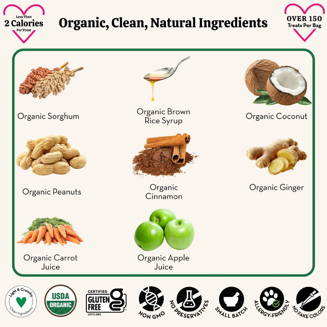 Lord Jameson Jingle Bells | Natural USDA Organic Low-Calorie Apple Cinnamon Training Treats