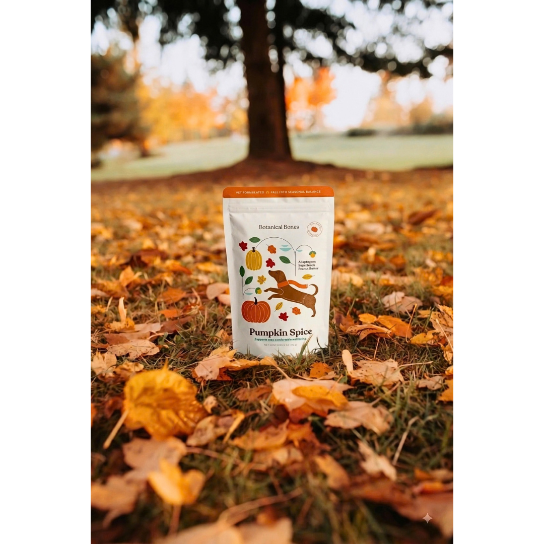 Botanical Bones Pumpkin Spice Dog Treats | Organic Fiber + Fall Comfort