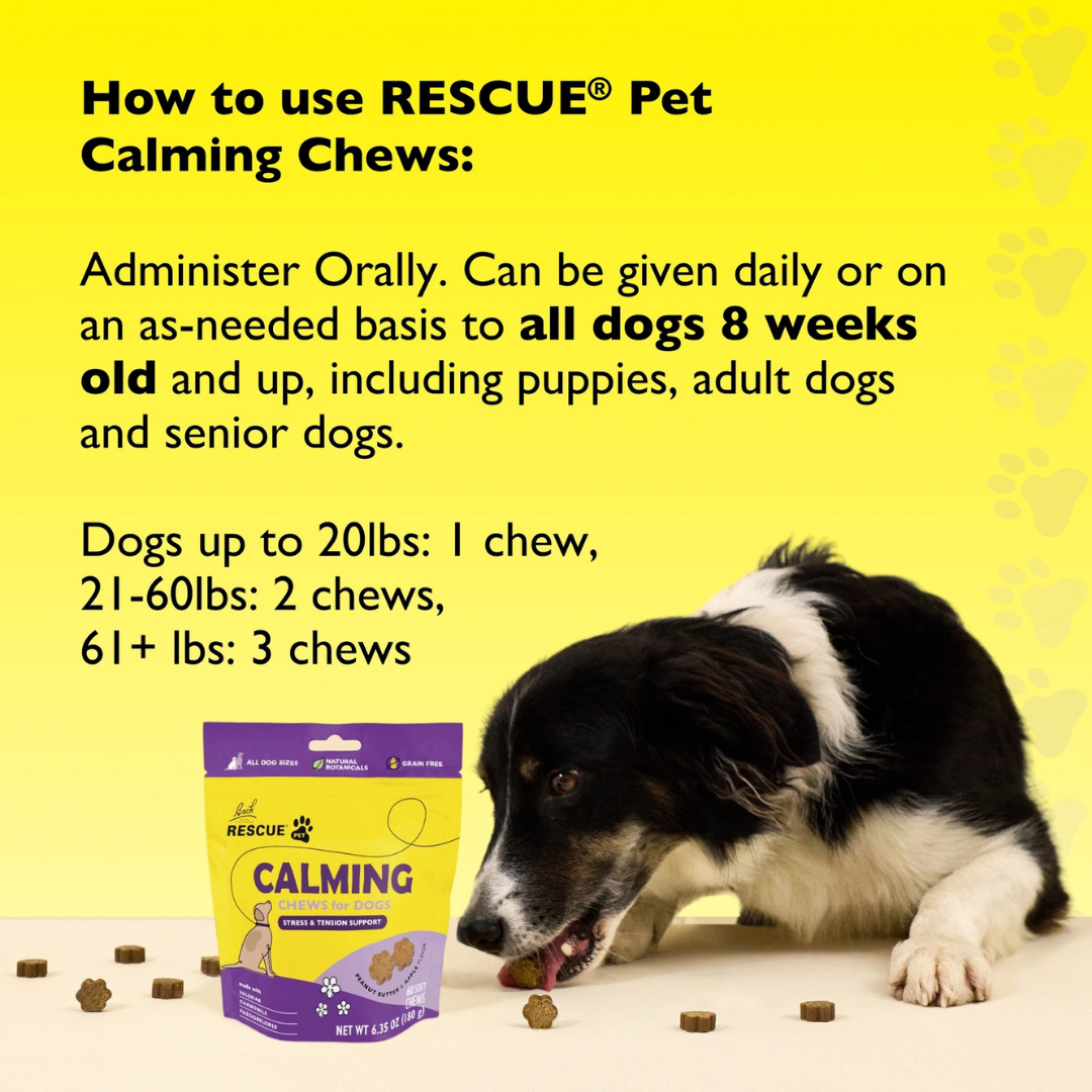 RESCUE Calming Chews | Natural Sedative-Free Calming Chew with Chamomile