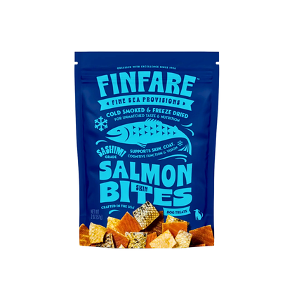Finfare Freeze Dried Salmon Skin Bites