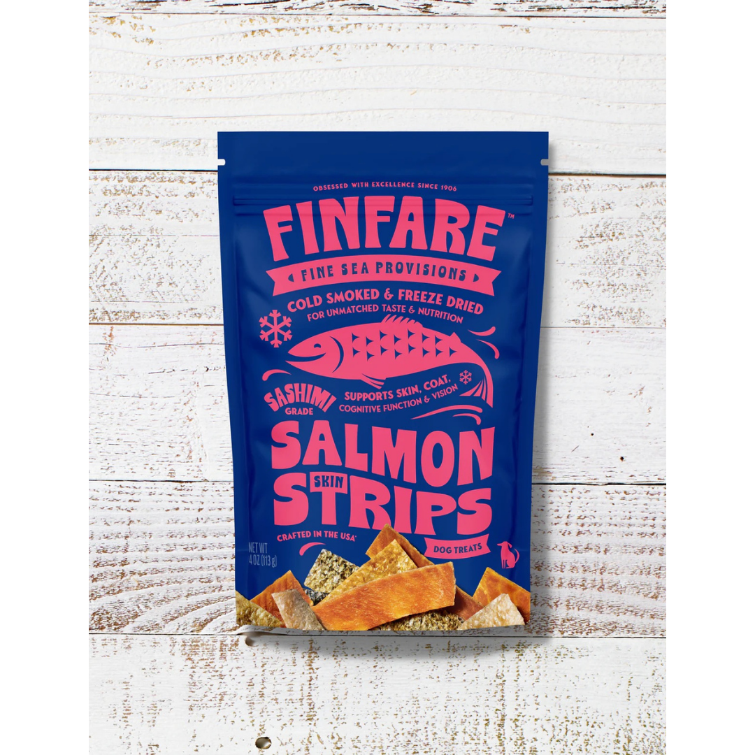 Finfare Freeze Dried Salmon Skin Strips