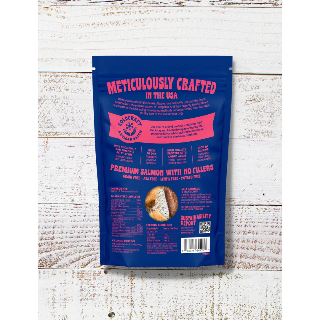 Finfare Freeze Dried Salmon Skin Strips