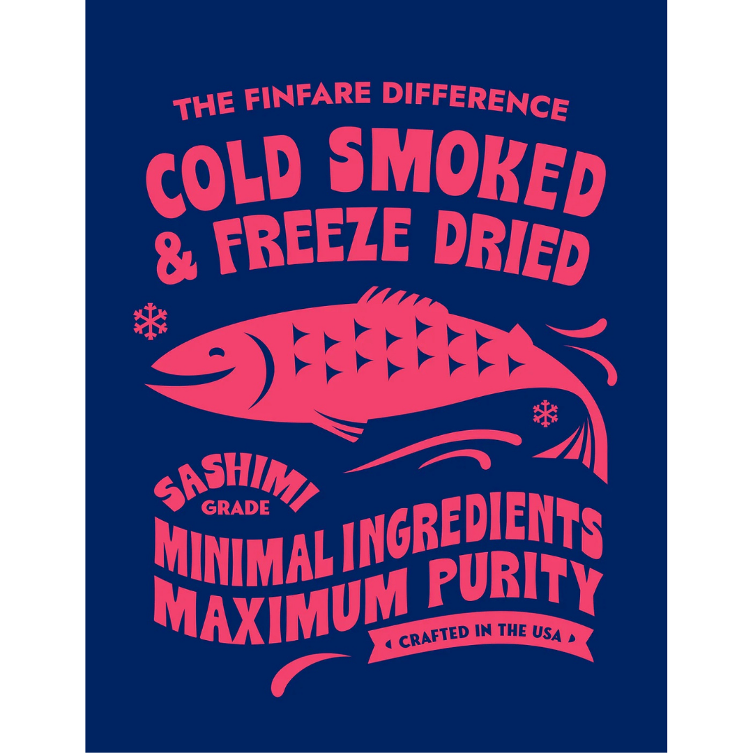 Finfare Freeze Dried Salmon Skin Strips