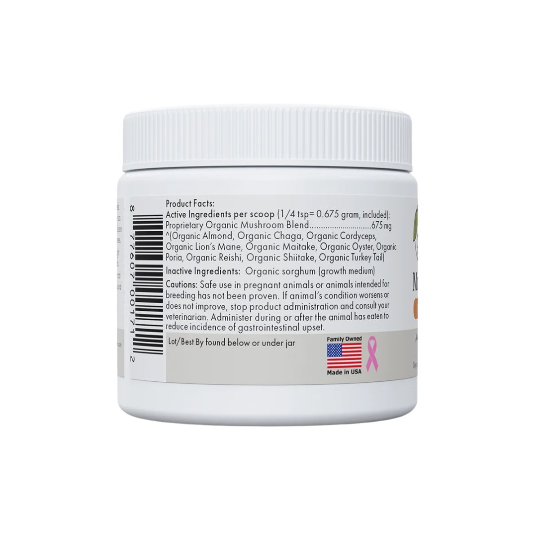 Wholistic Pet Organics Organic Mushroom Powder | Organic 10-Mushroom Immune + Cognitive Blend