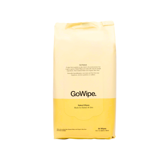 GoWipe Naked Wipes | Pure Water + Aloe Natural Bamboo Wipes for Dogs and Family