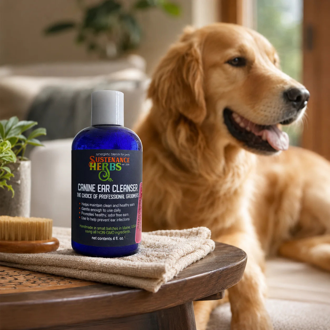 Sustenance Herbs Canine Ear Cleanser | Natural Herbal Ear Care