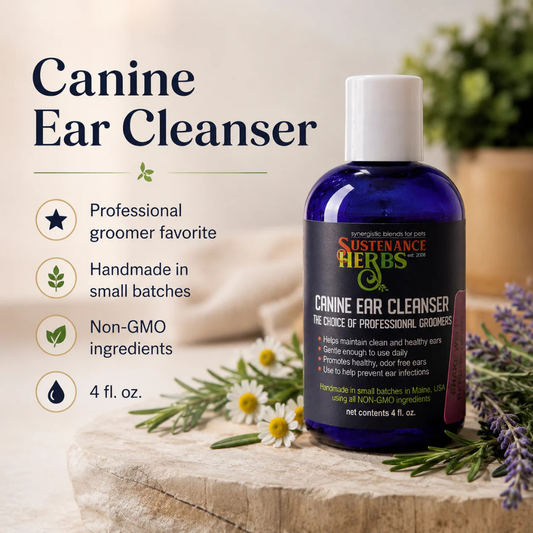 Sustenance Herbs Canine Ear Cleanser | Natural Herbal Ear Care