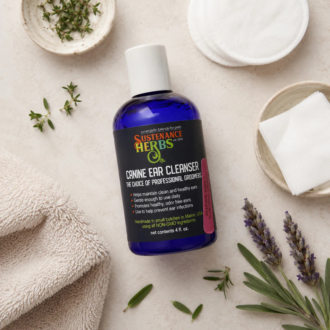Sustenance Herbs Canine Ear Cleanser | Natural Herbal Ear Care
