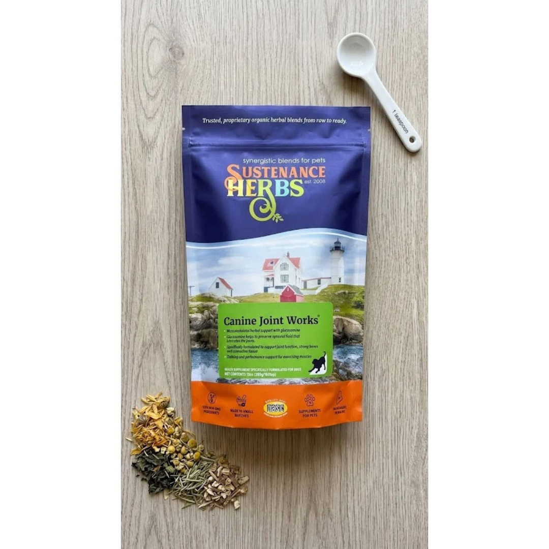 Sustenance Herbs Canine Joint Works | Organic Hip + Joint Support