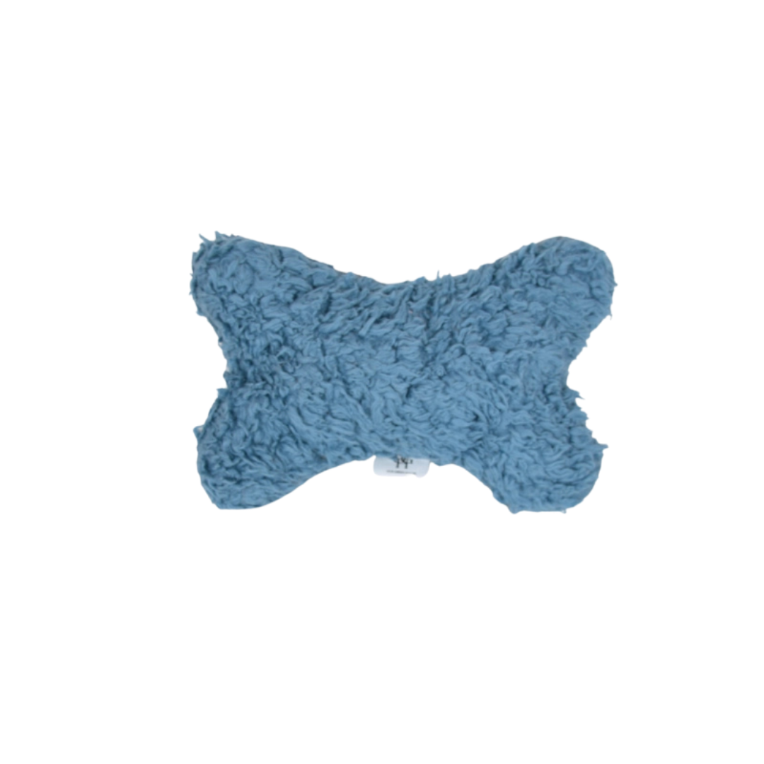 Our Green House Organic Plush Dog Bone with Squeaker | Sherpa + Velvet Soft Cuddle Toy