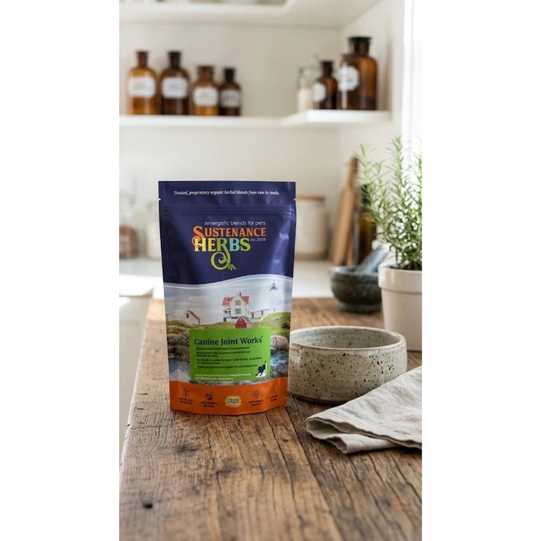 Sustenance Herbs Canine Joint Works | Organic Hip + Joint Support