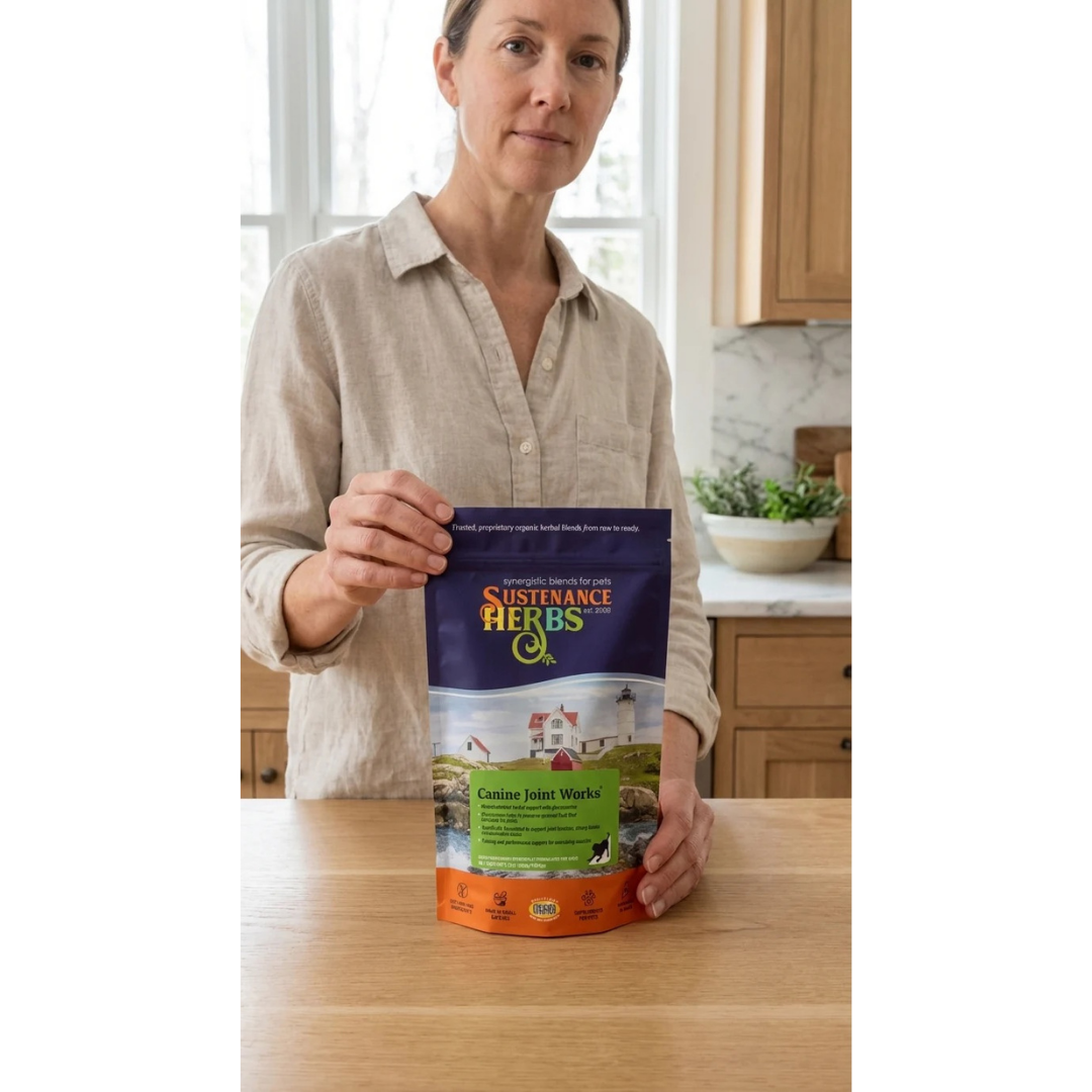Sustenance Herbs Canine Joint Works | Organic Hip + Joint Support