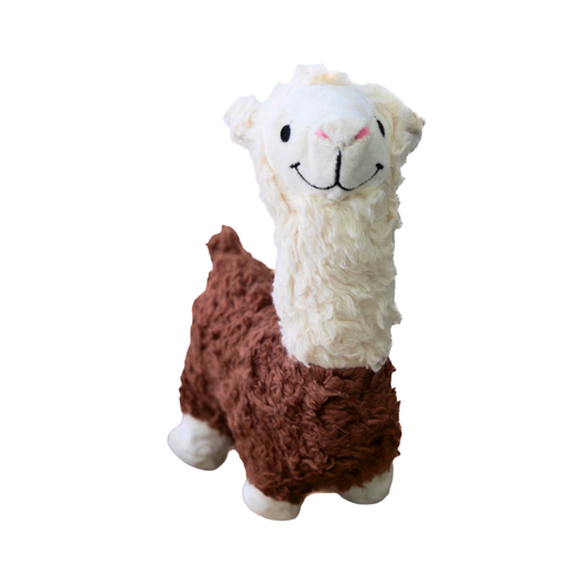 Our Green House Organic Plush Alpaca Dog Toy | Handmade Fair-Trade Squeaky Toy