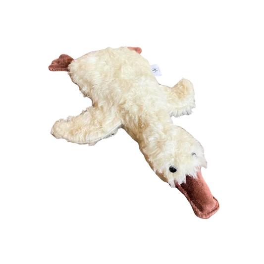 Our Green House Organic Plush Goose Dog Toy | Handmade Fair-Trade Squeaky Cuddle Toy