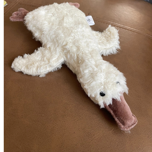 Our Green House Organic Plush Goose Dog Toy | Handmade Fair-Trade Squeaky Cuddle Toy