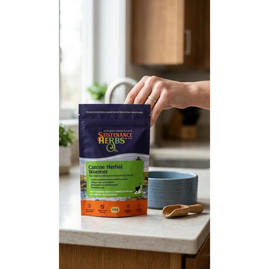 Sustenance Herbs Canine Herbal Wormer Powder | Natural Dog Dewormer