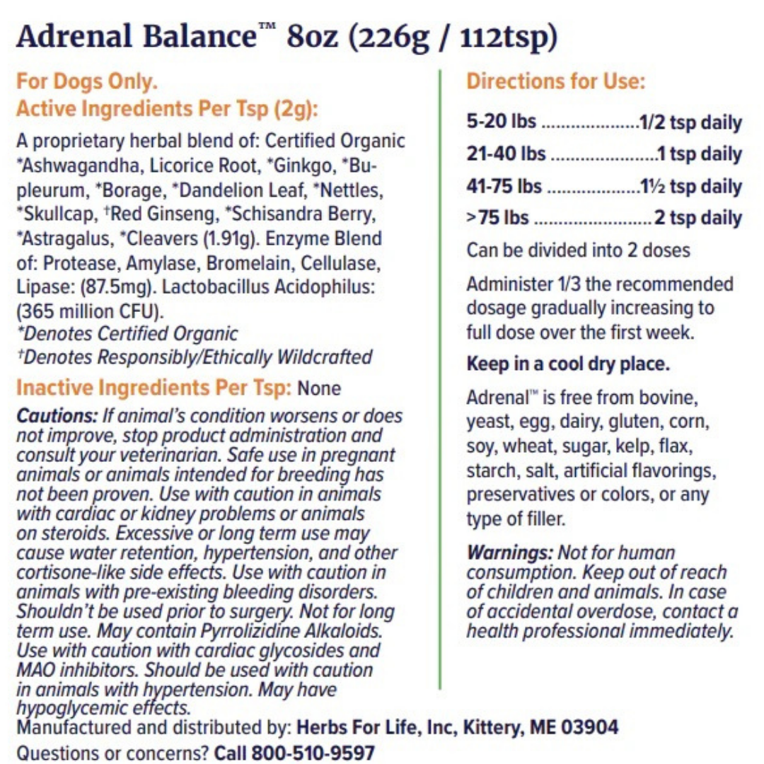 Sustenance Herbs Adrenal Balance
