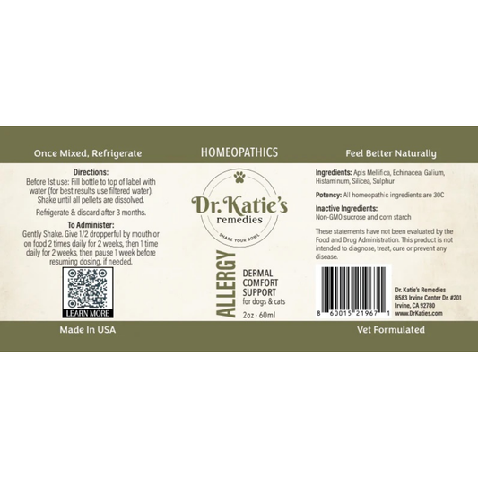 Allergy | Vet-Formulated Natural Homeopathic Dermal Comfort + Seasonal Sensitivity Support