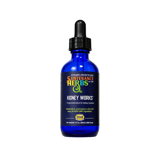 Sustenance Herbs Kidney Works | Organic Herbal Kidney Support Drops for Senior + Aging Dogs