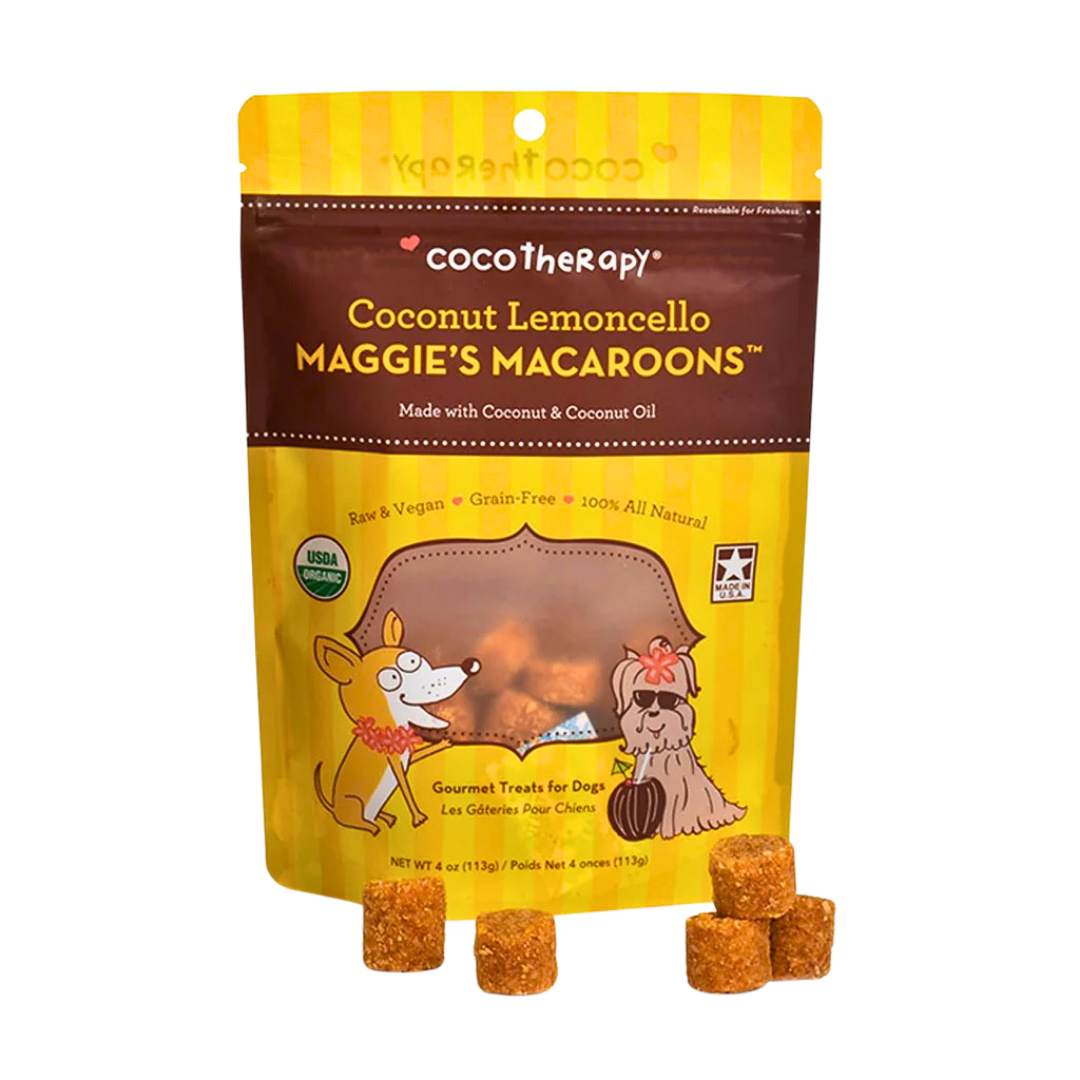 CocoTherapy Maggie's Macaroons Coconut Lemoncello | Soft Organic Coconut Treats