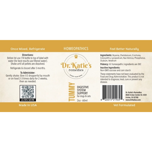 Dr. Katie's Tummy | Vet-Formulated Natural Homeopathic Digestive Support