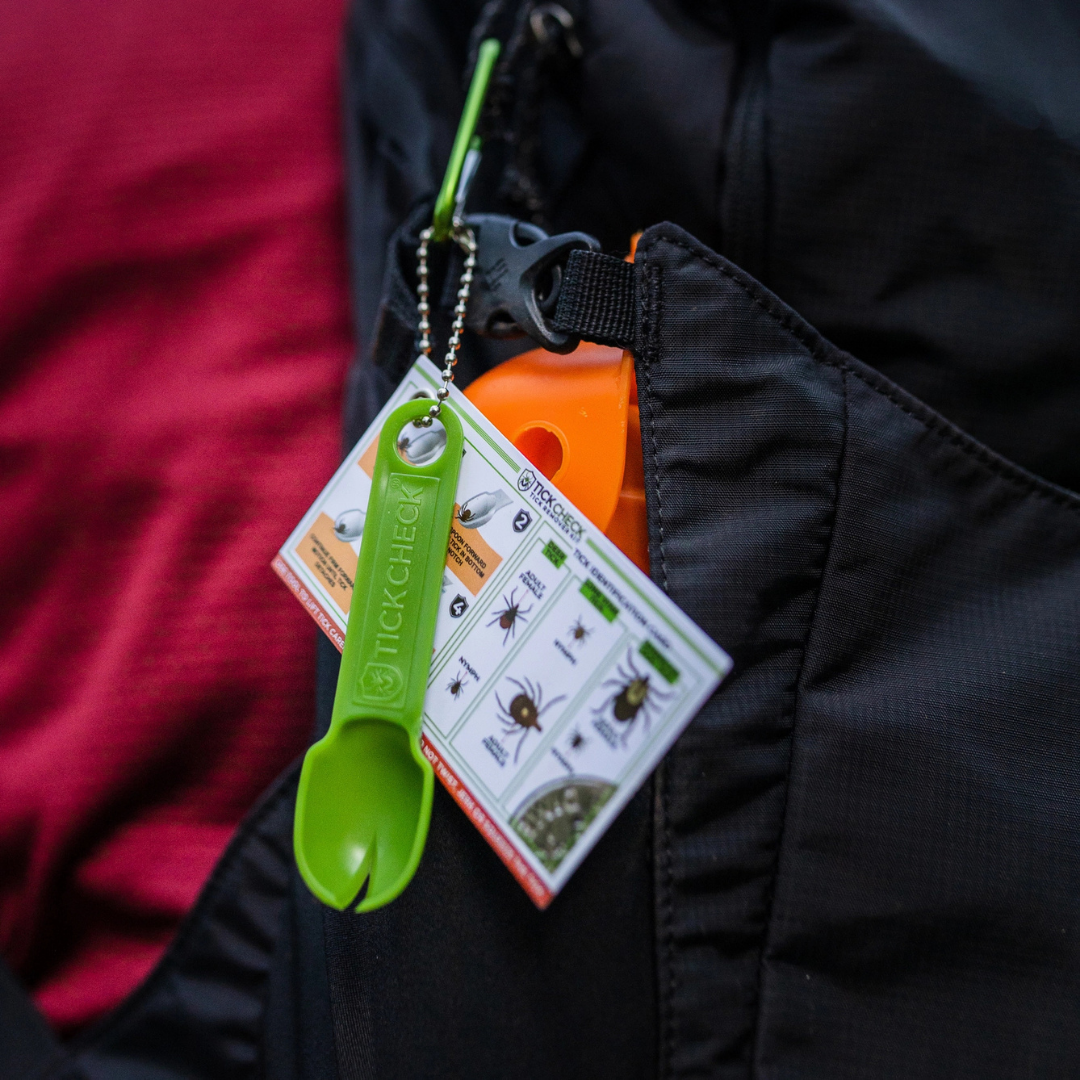 TickCheck Tick Remover Spoon | 3 Pack with Free Tick ID Card & Carabiner