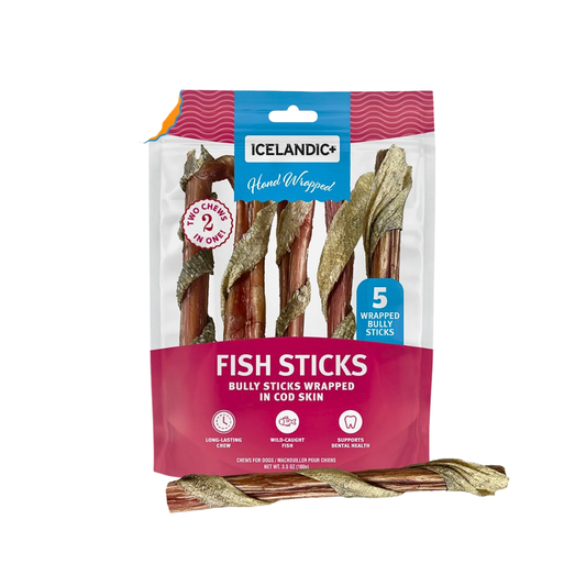 Icelandic+ Fish Sticks Cod Wrapped Bully Sticks