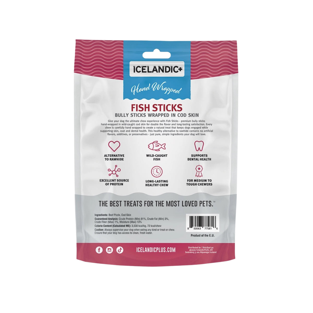Icelandic+ Fish Sticks Cod Wrapped Bully Sticks