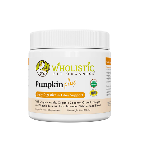 Wholistic Pet Organic Pumpkin Plus | Natural Organic Digestive + Fiber Support