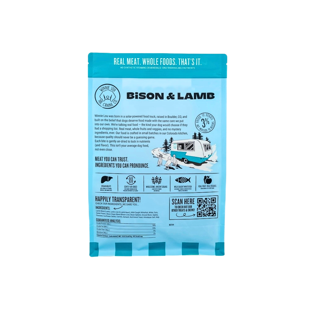 Winnie Lou Air-Dried Food | Bison + Lamb