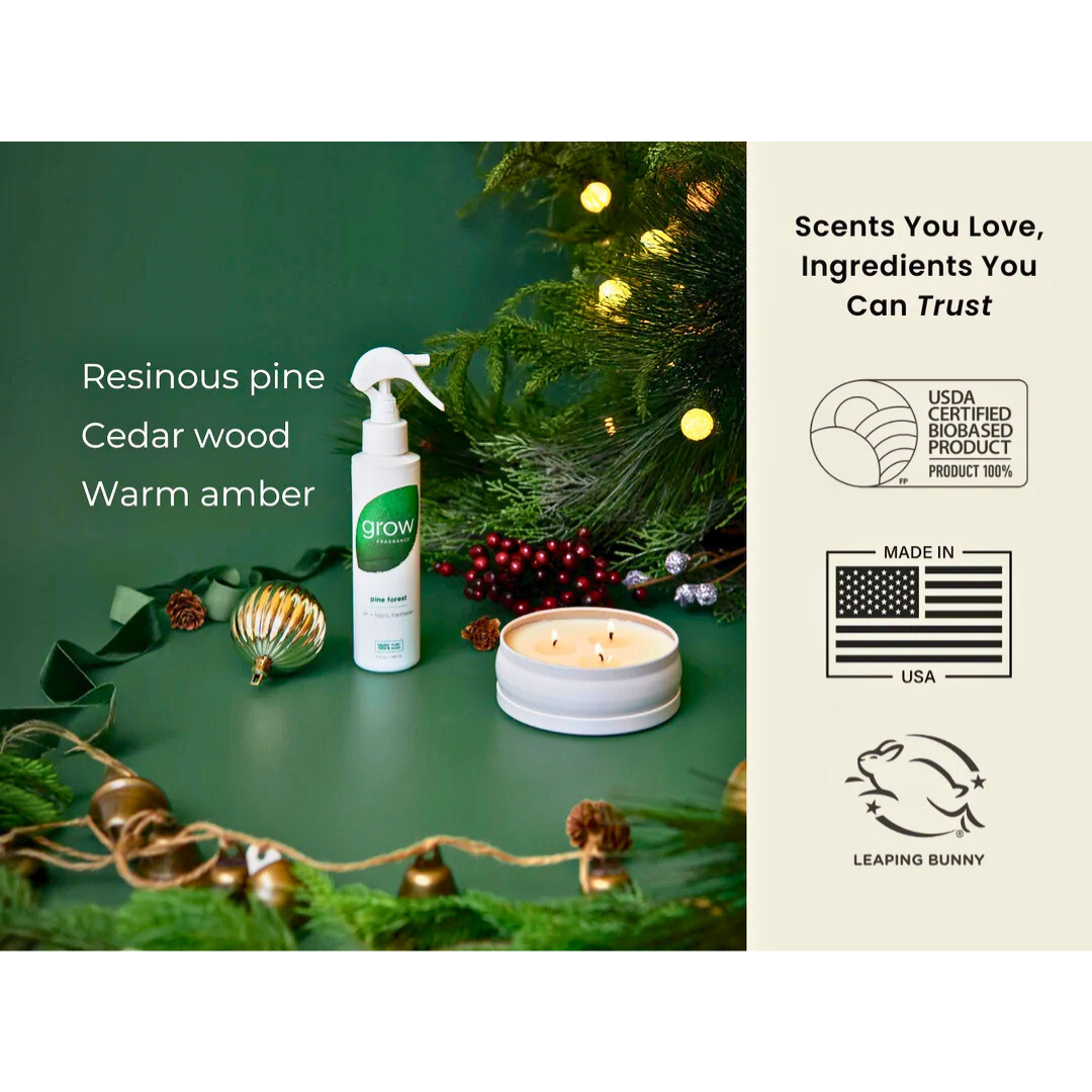 Grow Natural Candle | Palo Santo Pine