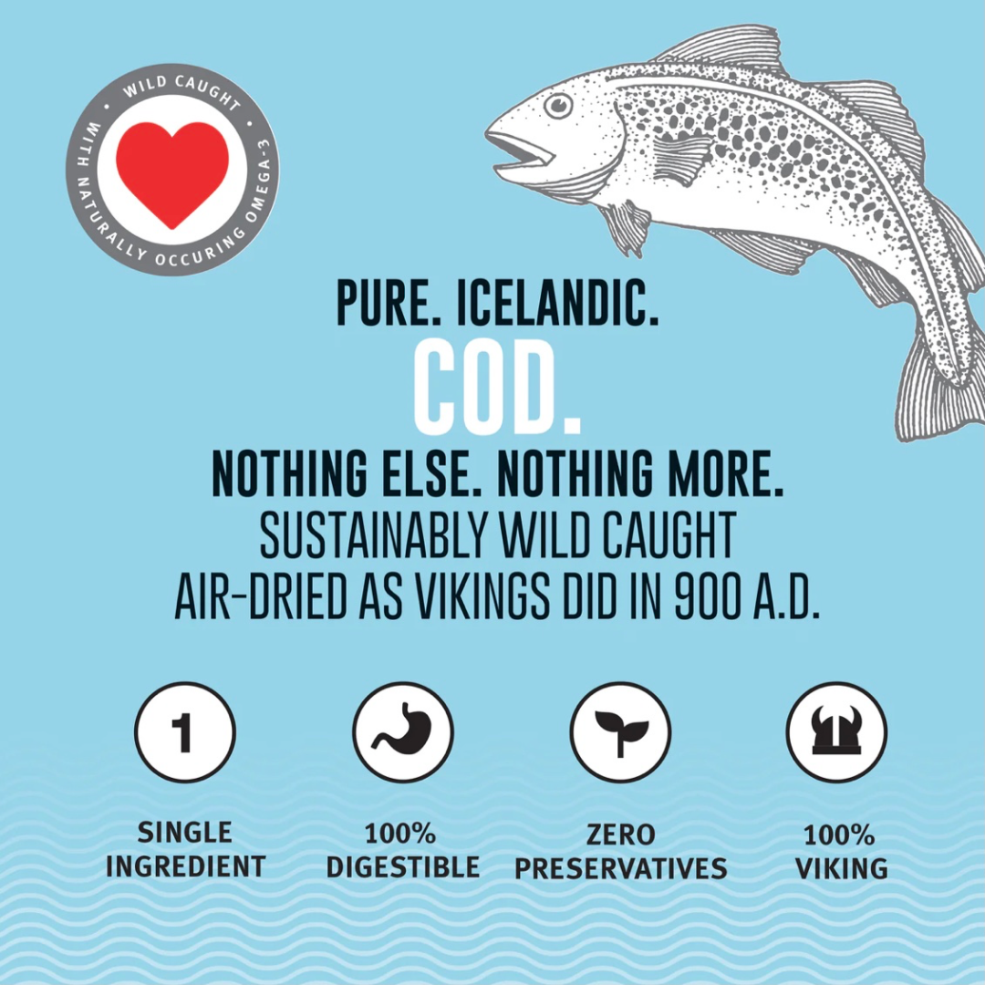 Icelandic+ Cod Skin Short Chew Stick | 5” - 3 Pieces