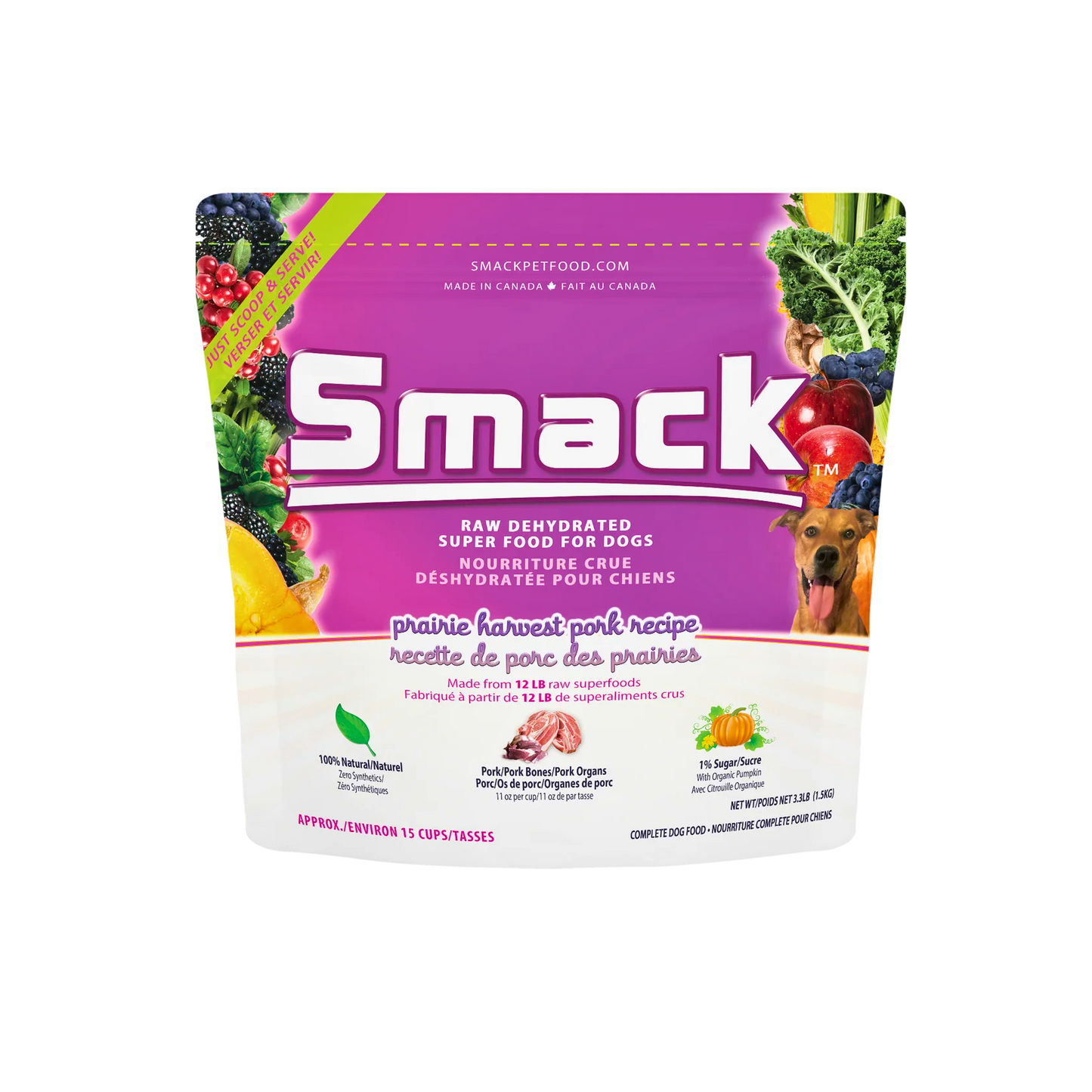Smack Raw Dehydrated Superfood | Prairie Harvest Pork