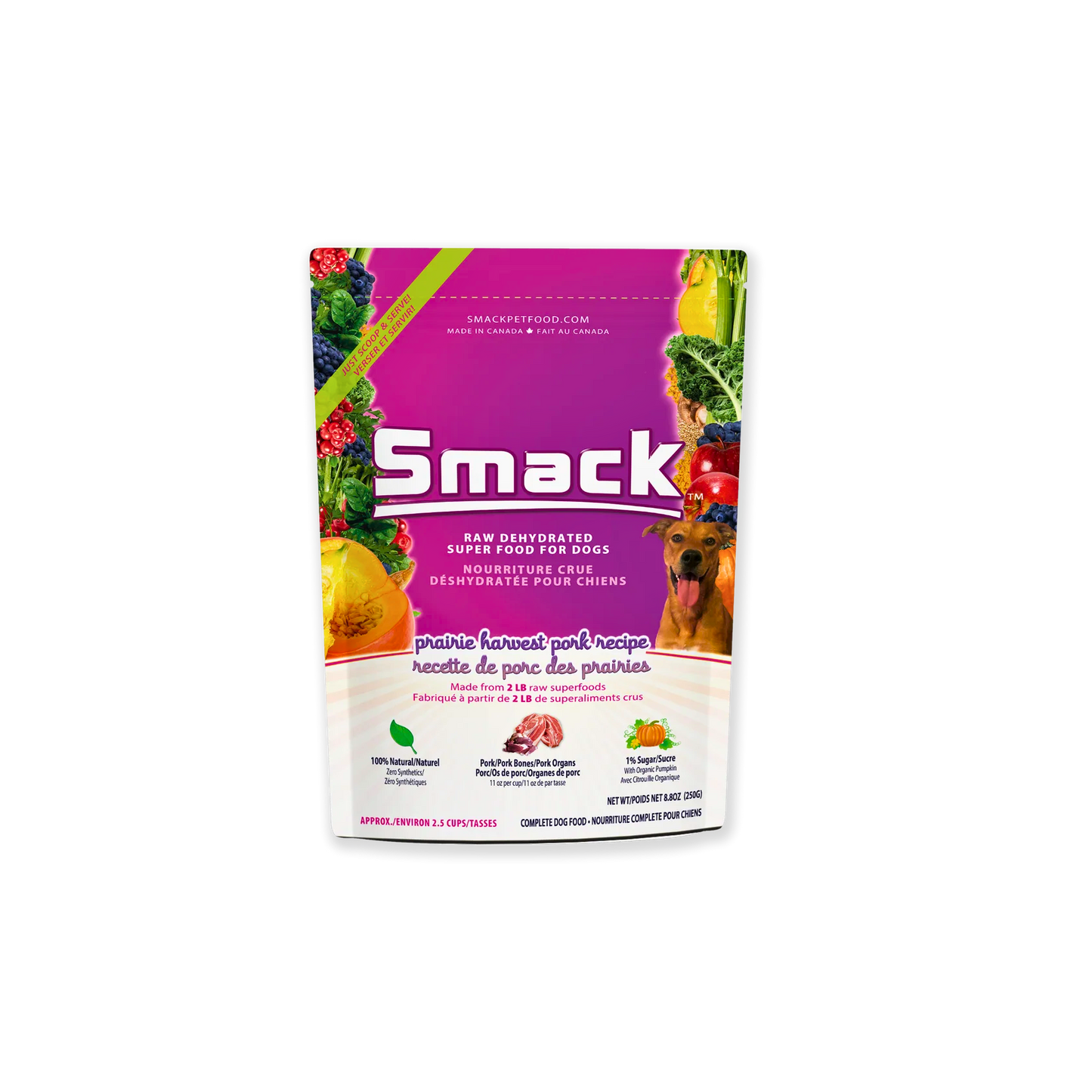Smack Raw Dehydrated Superfood | Prairie Harvest Pork