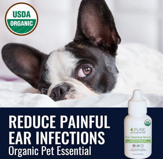 Pure and Natural Pet Organic Ear Cleansing Serum