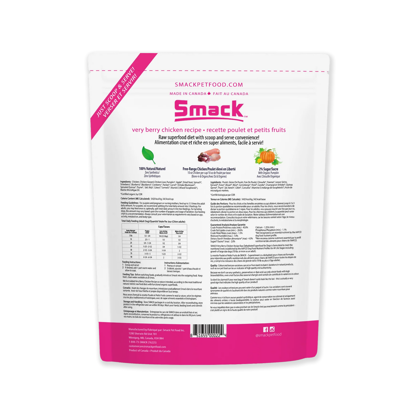 Smack Raw Dehydrated Superfood | Chunky Chicken