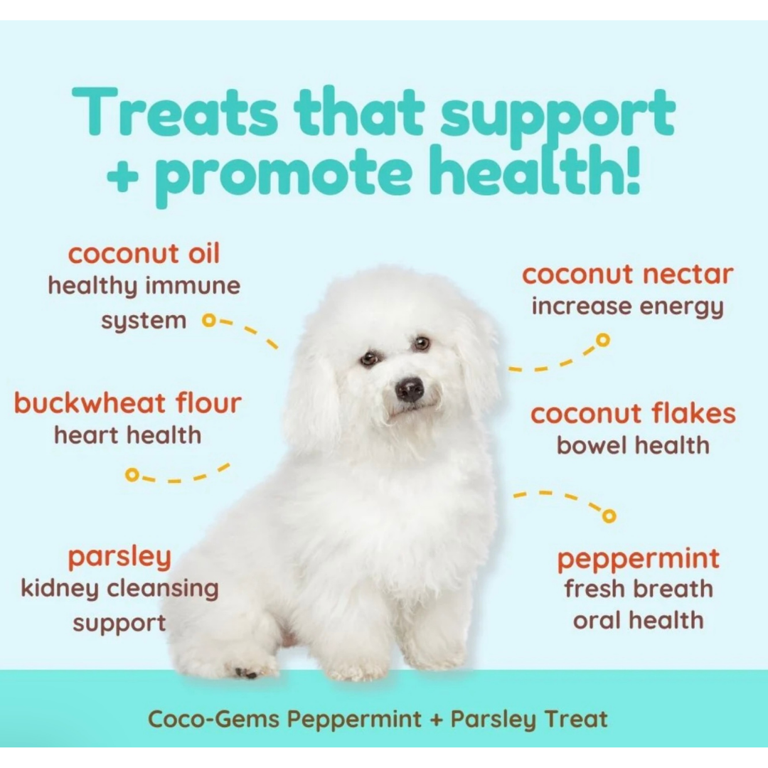 Cocotherapy Coco-Gems Training Treats | Peppermint + Parsley