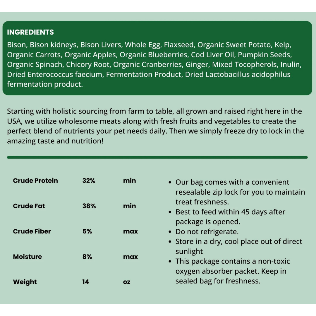 Shepherd Boy Farms Freeze-Dried Raw | Bison