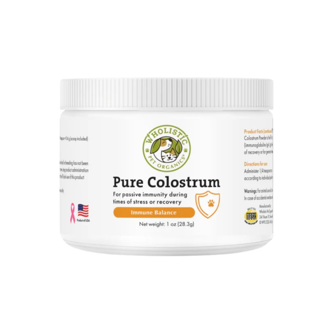 Wholistic Pet Organics Pure Colostrum | Immune Support + Allergy Relief