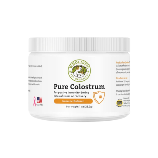 Wholistic Pet Organics Pure Colostrum | Immune Support + Allergy Relief